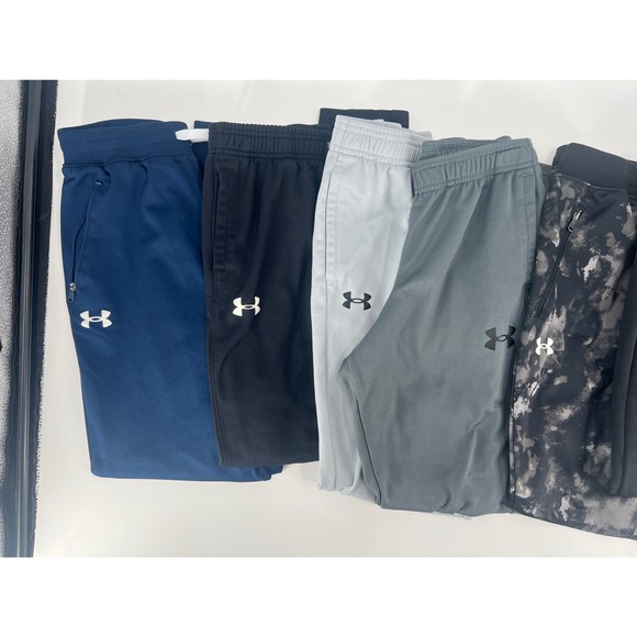Under Armour Joggers Pants Boys L Mixed Bundle Lot of 7 Multicolored Excellent - Picture 2 of 3